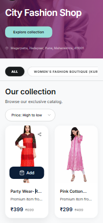 Sologiri Store Interface